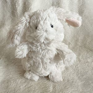 Mary Meyer White Putty Shaggy Bunny Rabbit Baby Lovey 7” Spring Easter